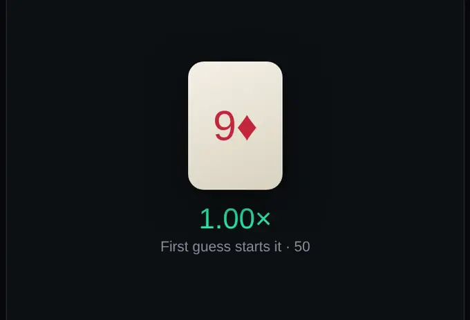 Chain: guess higher or lower, then cash out